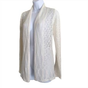 BELLDINI Lacey Light Weight Open Front Cardigan Size S